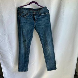 ROCK & Republic Berlin Straight Leg Side Shadow Blue Med Wash Sz 10M